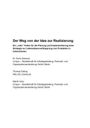 Der Weg von der Idee zur Realisierung - Unique – Gesellschaft für ...