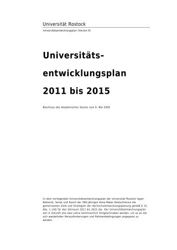 Universitätsentwicklungs - Universität Rostock