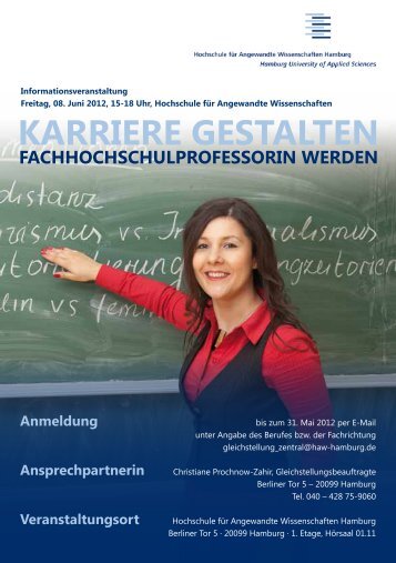 Karriere gestalten - Fachhochschulprofessorin werden