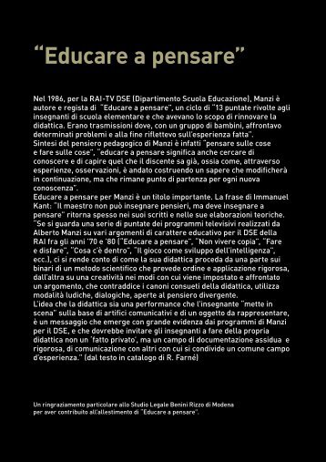 Leggi le informazioni sui filmati di Manzi trasmessi nelle postazioni ...