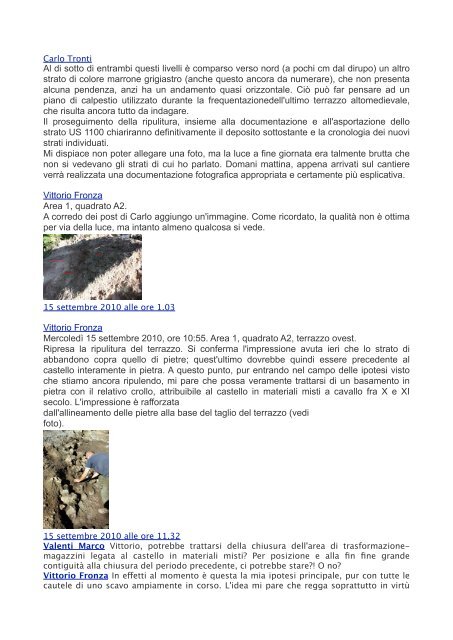 Miranduolo 2010 - Aree 1 e 14. Post di Facebook - Portale di ...