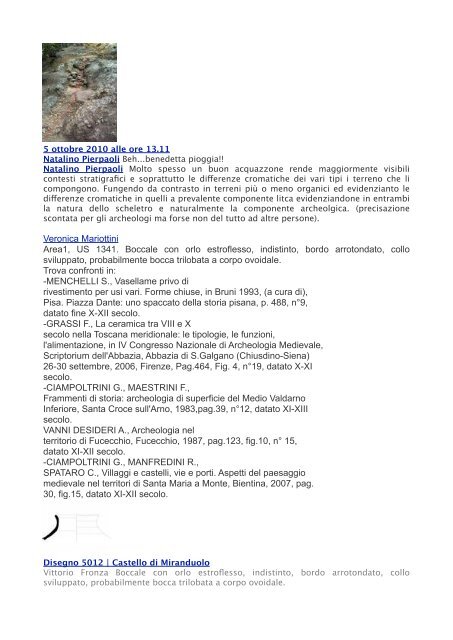 Miranduolo 2010 - Aree 1 e 14. Post di Facebook - Portale di ...