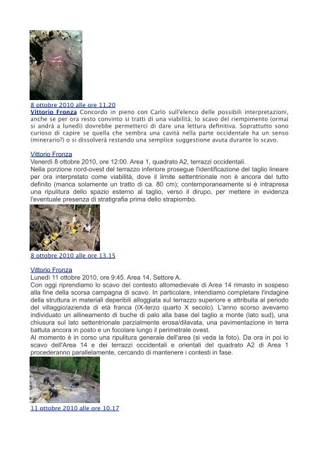 Miranduolo 2010 - Aree 1 e 14. Post di Facebook - Portale di ...