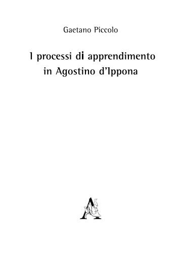 I processi di apprendimento in Agostino d'Ippona - Aracne Editrice