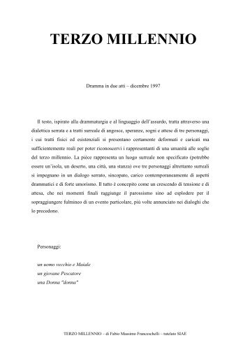 Terzo Millennio ULTIMA VERSIONE RIDOTTA - eretico ben cotto