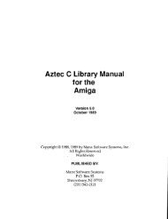 Aztec C Library Manual for the Amiga - Bombjack.org