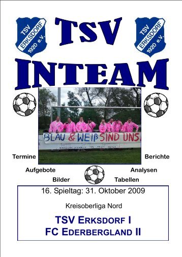 Ausgabe 5 vom 31.10.2009 gegen FC Ederbergland II - TSV Erksdorf