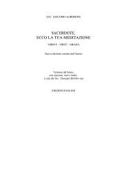 SACERDOTE, ECCO LA TUA MEDITAZIONE