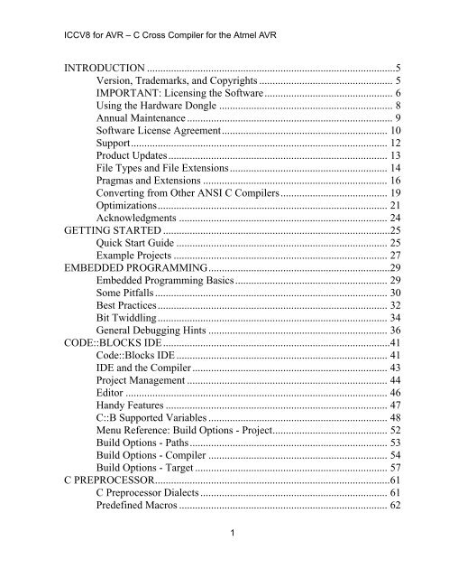 Help for ICCV8 for AVR in PDF format - ImageCraft