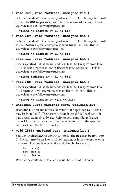 Dynamic C function reference