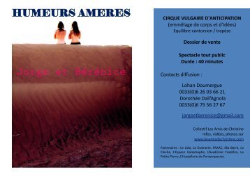 HUMEURS AMERES - Les Amis de Christine