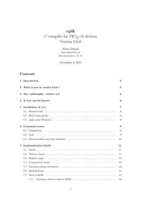 cpik C compiler for PIC c -18 devices Version 0.6.0 - PiKdev, An IDE ...