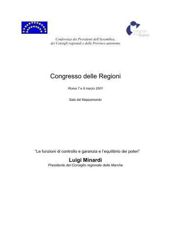 Luigi Minardi - Parlamenti Regionali