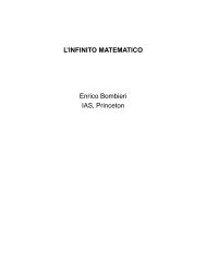 L'INFINITO MATEMATICO Enrico Bombieri IAS, Princeton - Math.it