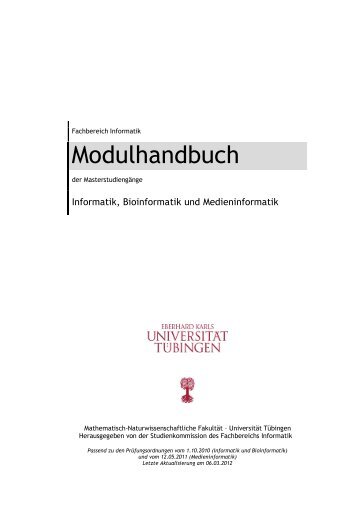 Modulhandbuch - Universität Tübingen