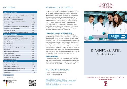 Bioinformatik - Universität Tübingen