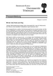 Pressemitteilung - Universität Tübingen