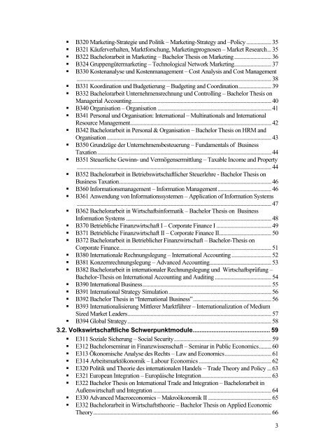 Modulhandbuch Wirtschaftswissenschaft - Universität Tübingen