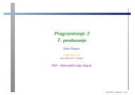 Programiranje 2 7. predavanje - Pmf