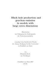 PhD thesis - Institut für Theoretische Physik - Goethe-Universität