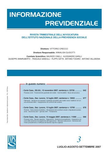 INFORMAZIONE PREVIDENZIALE - Inps