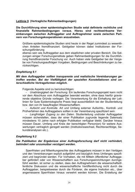 Leitlinien für Gute Epidemiologische Praxis (GEP) - DGEpi