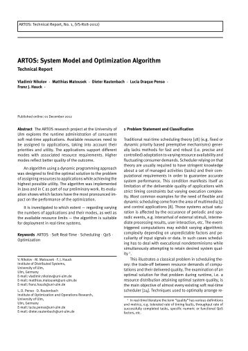 ARTOS: System Model and Optimization Algorithm