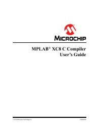 MPLAB XC8 C Compiler User's Guide - Microchip