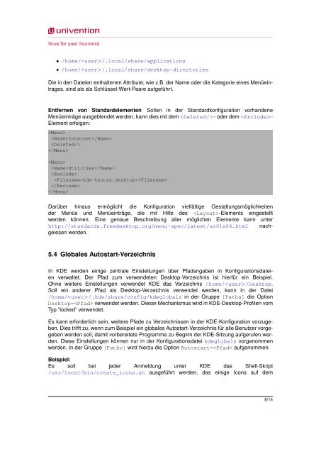 KDE-Desktop Profile - Univention