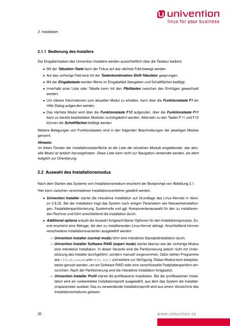 Handbuch - Univention