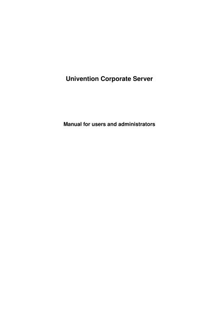 Univention Corporate Server