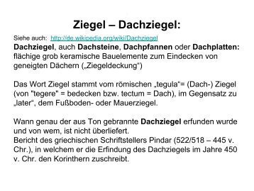 Ziegel ? Dachziegel