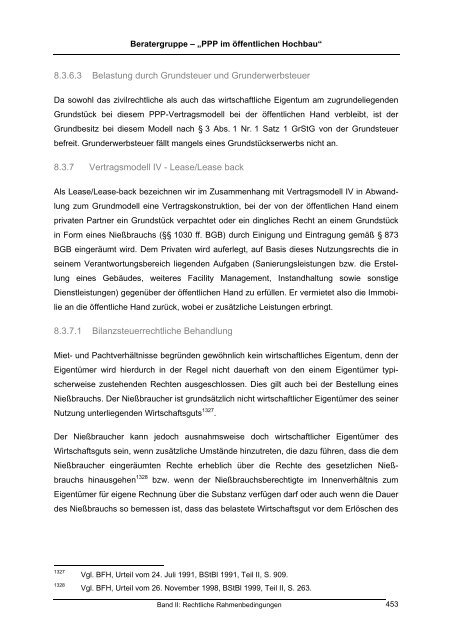 Gutachten "PPP im öffentlichen Hochbau" - Band 2 ... - BMVBS