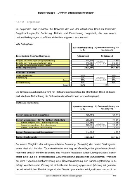 Gutachten "PPP im öffentlichen Hochbau" - Band 2 ... - BMVBS