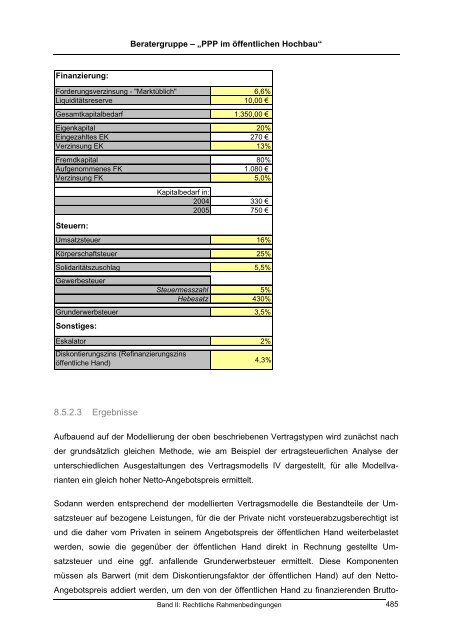 Gutachten "PPP im öffentlichen Hochbau" - Band 2 ... - BMVBS