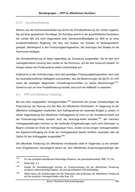 Gutachten "PPP im öffentlichen Hochbau" - Band 2 ... - BMVBS