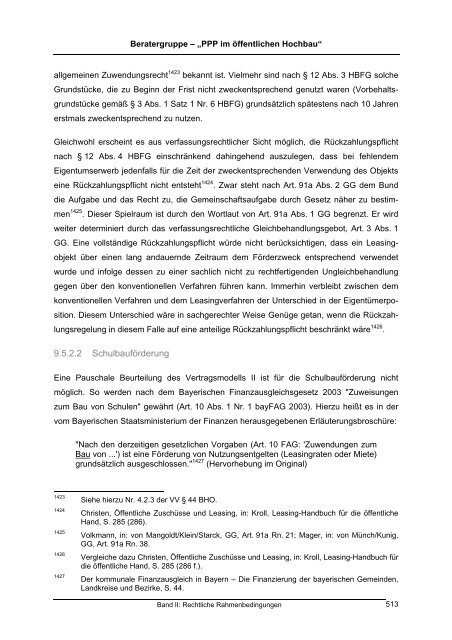 Gutachten "PPP im öffentlichen Hochbau" - Band 2 ... - BMVBS