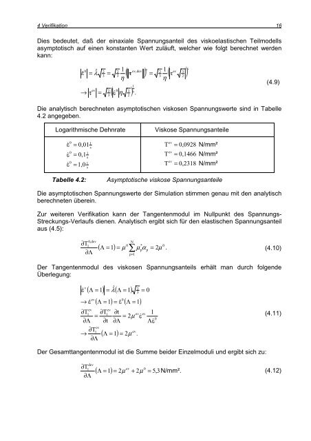 Ein viskoelastisches Stoffmodell zur Simulation gummiartiger ...