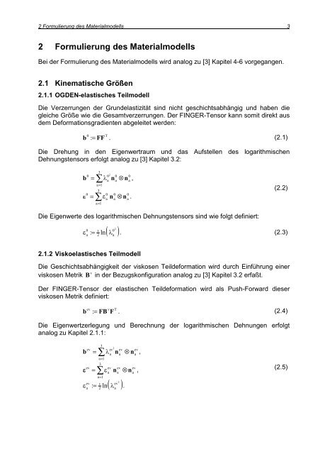 Ein viskoelastisches Stoffmodell zur Simulation gummiartiger ...