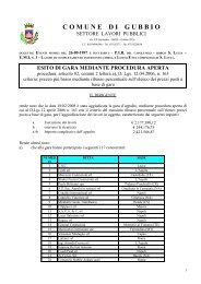 avvenuta aggiudicazione - Comune di Gubbio