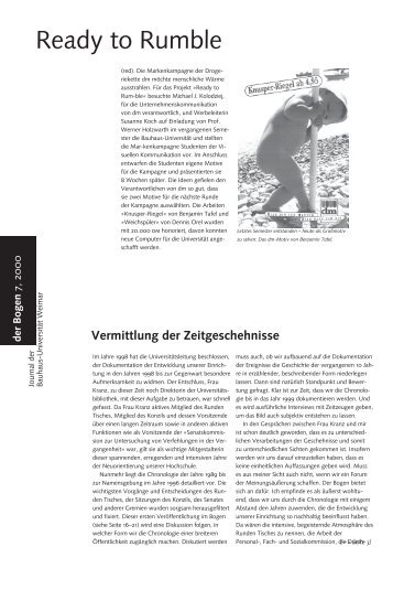(red). Die Markenkampagne der Droge - Bauhaus-Universität Weimar