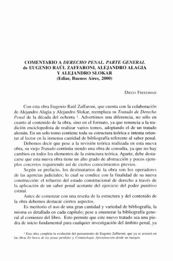 COMENTARIO A DERECHO PENAL. PARTE GENERAL de ...