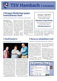 Infoblatt vom 01. April 2012 - TSV Hambach