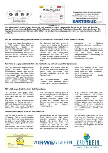 Infoblatt 11 - TSV Hambach