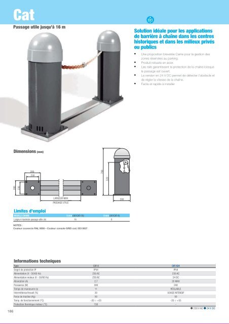 Catalogue Came 2012 en .pdf - Motorisation Plus