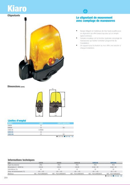 Catalogue Came 2012 en .pdf - Motorisation Plus