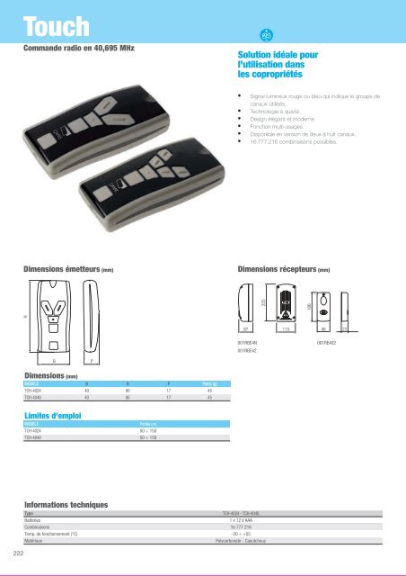 Catalogue Came 2012 en .pdf - Motorisation Plus