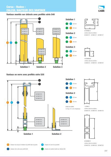 Catalogue Came 2012 en .pdf - Motorisation Plus