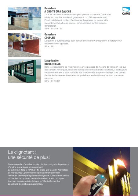 Catalogue Came 2012 en .pdf - Motorisation Plus