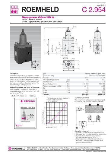 Sequence Valve ND 4 - Roemheld UK